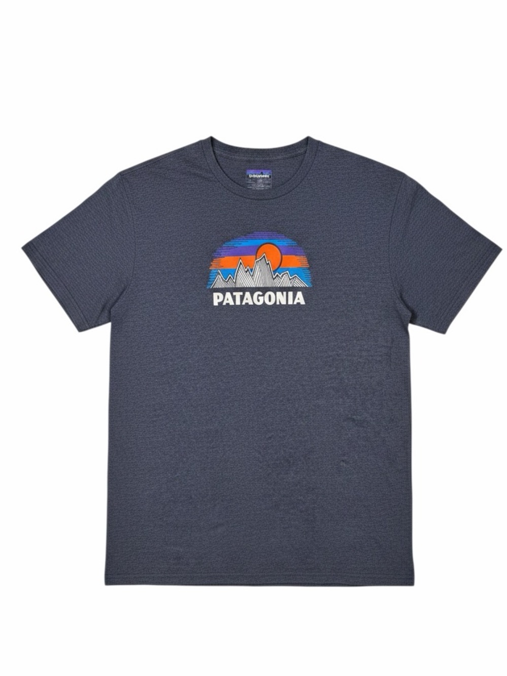 Patagonia Graphic Logo T-Shirt Retro Mountain Gorpcore Hiking Outdoor Gray XL